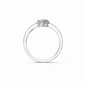 Anillo Toi et Moi de Doble Corte Princesa con Diamante Cultivado en Laboratorio, Oro Blanco de 18K, Certificado IGI - Product Image 4