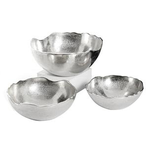 Bol de service en métal au design élégant, forme ronde, pour fruits, pour la maison, les restaurants, les fêtes, design personnalisable, style moderne - Product Image 1