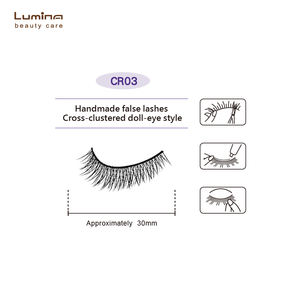 Pestañas Postizas 3D Autoadhesivas Hechas a Mano de Alta Calidad CR03 con Fibras Sintéticas - Venta al Por Mayor para Mayoristas en Línea - Product Image 2