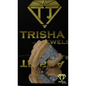 Iced Out Hip Hop Grillz VVS Moissanite Diamond 925 Sterling Silver Custom Luxury Mouth Jewelry By Trisha Jewels - Product Image 2