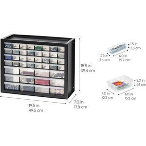 Organizzatore per Piccoli Componenti con 44 Cassetti, Armadio per Stoccaggio Elettronica e Ferramenta, Cassetti in Plastica per Dadi e Bulloni, per Garage - Product Image 3