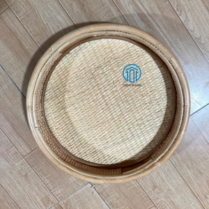 New Arrival Rattan Serving <b>Tray</b> Deep Edge Handmade Design Sustainable Serving Basket Wholesale Bulk Supplier <b>Table</b> Organization - Product Image 3