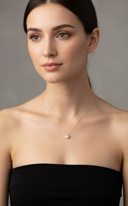 Colgante Solitario de Diamante en Plata 925 con Engaste de Garra, Forma Hexagonal, Estilo Clásico, Joyería de Compromiso Unisex - Product Image 3