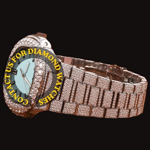 Reloj de Cuarzo de Lujo para Hombre con Esfera Azul Cielo, Caja Cuadrada, Oro Blanco, Estilo Hip Hop, con Diamantes Moissanite, Precio al por Mayor - Product Image 5