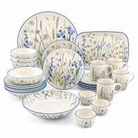 Assortiment de vaisselle géométrique monochrome à motifs pour banquets contemporains, cafés, restaurants, ensembles de vaisselle en mélamine