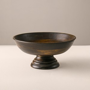 Corbeille à fruits rectangulaire en bois de noyer noir, style moderne du milieu du siècle |   Installation de table artisanales en gros, importées d'Inde - Product Image 1