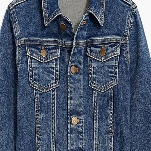 Chaqueta Vaquera para Niños, Estilo Clásico, Color Azul Lavado, Algodón, Ropa Exterior Informal para Niños, Duradera, Cómoda, a Prueba de Viento, Moda Otoño Invierno - Product Image 2