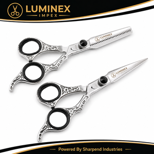 Navaja de Afeitar Recta Vintage Luminex Impex con Mango de Concha de Abulón y Acero al Carbono, Lista para Usar en Barberías y Salones - Product Image 4