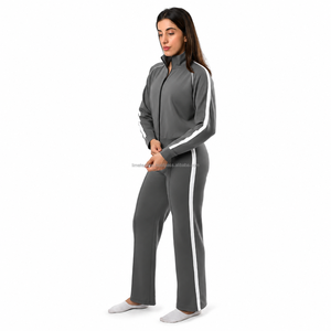 Ensemble de survêtement d'hiver personnalisé avec logo, grandes tailles, sweat-shirt en molleton à cordon de serrage et pantalon de survêtement, respirant, écologique, unisexe - Product Image 1