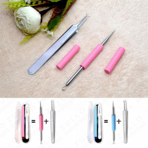 Premium Stainless Steel Blackhead Remover Kit Acne Extractor <b>Tools</b> for Deep Pore Cleansing and Facial Skin Care - Product Image 6