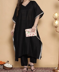 Luxury <b>Kaftan</b> Abaya Handmade Moroccan Arabian Dress Neck Long Sleeve Breathable Polyester Floor Length Regular Fit Evening Party - Product Image 6