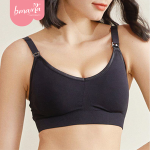Nouveau soutien-gorge de sport de maternité basique à bretelles réglables, avec armatures, respirant, antibactérien, en soie de mûrier, pour le quotidien, le yoga et l'allaitement féminin - Product Image 1
