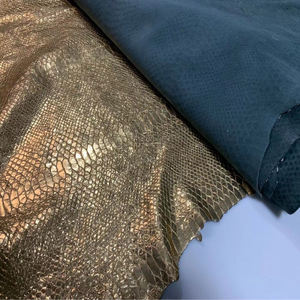 Cuir pleine fleur fabriqué en Italie, peau exotique, 1,2 mm, peau de serpent dorée, peau de mouton, peau de serpent camouflage, cuir de chèvre pull-up - Product Image 3