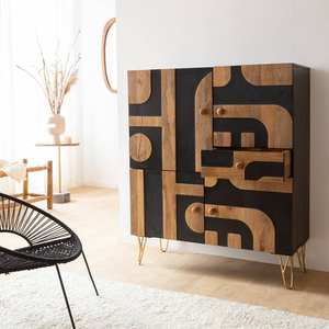 Aparador Vandana Radiant Aureo de madera de mango y metal - Product Image 1