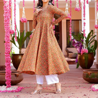 Robe longue imprimée pour femmes, imprimé floral tendance, coupe ample confortable, tissu doux, vêtements décontractés pour femmes