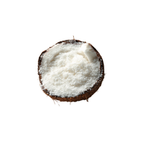 Gedroogde kokosvlokken in halve kokosnootschil, ronde, zoete, natuurlijke snack, gedroogd fruit, premium gedroogde kokos, hoog vetgehalte, fijne kwaliteit