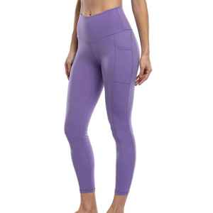 Leggings pour femmes de fabrication professionnelle, qualité supérieure, dernier design, taille haute, respirants, sans couture, en Spandex/Nylon, couleur unie, pour usage quotidien - Product Image 1