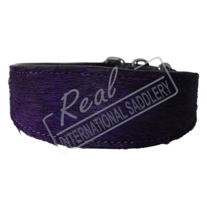 Collar y Correa de Cuero a Rayas para Perro Whippet de Lujo, Ecológico, con Gancho de Latón Resistente y Acolchado Suave para Perros Pequeños/Medianos/Grandes - Product Image 1