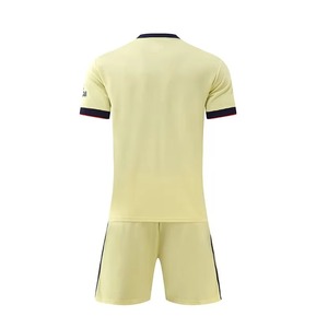 Men's Yellow Crew Neck Soccer Jersey Short Sleeve Moisture Wicking <b>Polyester</b> Sport Set Regular Fit Summer Apparel - Product Image 2
