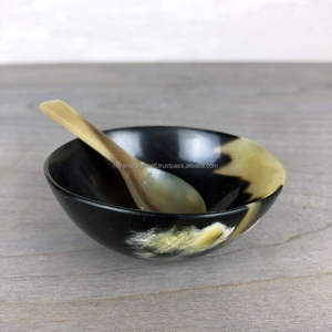 Best Quality Rustic Kitchen Large Dinnerware <b>Set</b> New Design Polished Mixing Serving Salad <b>Soup</b> Rice <b>Bowls</b> Horn Top Eco-Friendly - Product Image 6