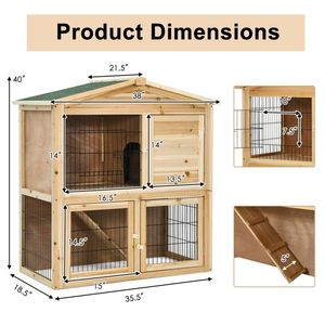 Gallinero de Madera de 35 Pulgadas con Rampa, Mueble para Mascotas - Product Image 4