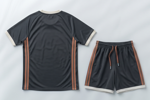 Conjunto de Uniforme de Fútbol, Camiseta de Manga Corta y Pantalones Cortos, Cuello en V, Malla Transpirable, Ropa Deportiva para Todas las Temporadas, Talla Adulto - Product Image 2