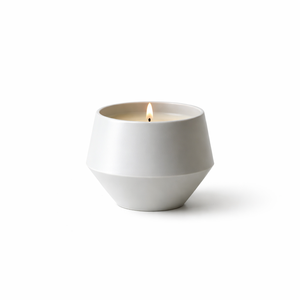 Classic Ceramic <b>Candle</b> Vessel Geometric Shape Design Single <b>Wick</b> Long Burn Smooth Matte Finish Premium Luxury Home Decor - Product Image 1