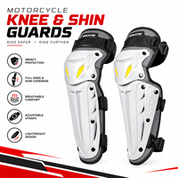 Protections de genoux réfléchissantes de niveau 1 CE pour moto, longues, anti-chute, coque en PP, pour adultes, motocross, tout-terrain