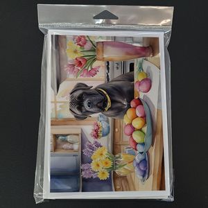 Whimsical A7 Size 5x7 Blank Note <b>Cards</b> <b>Pack</b> of 8 for <b>Easter</b> Decorations and Cane Corso Greetings - Product Image 3