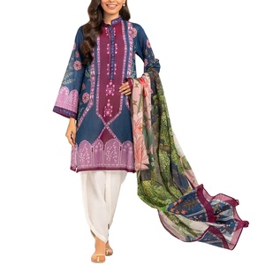 2023 nueva moda de alta calidad de 3 piezas señoras paquistaníes Salwar Kameez más vendidos ODM al por mayor Stitch Lawn Dress Indian AMK - Product Image 3