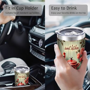 Stainless Steel Tumbler 20oz Double Wall <b>Insulated</b> Reusable <b>Cup</b> For Home Daily Use - Product Image 3