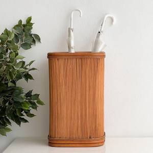 Retail umbrella display rack stand rattan <b>cane</b> holder racks hand-crafted cylinder storage stands - Product Image 4