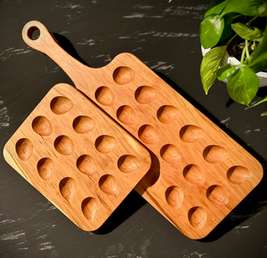 Wooden <b>Egg</b> Slicer Tray 24 Slots For Deviled <b>Eggs</b> Serving Plate With Convenient Design With Wholesale Supplies - Product Image 5