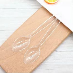 200 Cucharas Desechables de Plástico Transparente Resistente, Utensilios de Plástico a Granel con Juego de Cubiertos - Product Image 3