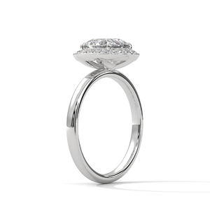 GRA Certified 14k Solid White Gold <b>Ring</b> Comes With Oval Cut Lab Grown Diamond And Side Diamonds Wholesale Buyers Premium Jewelry - Product Image 3