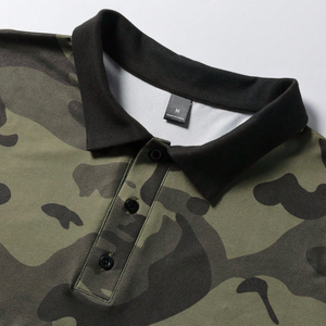 Polo de Alto Rendimiento para Hombre, Mezcla de Poliéster y Spandex, Personalizado al por Mayor, con Estampado Floral, para Golf y Actividades al Aire Libre - Product Image 4