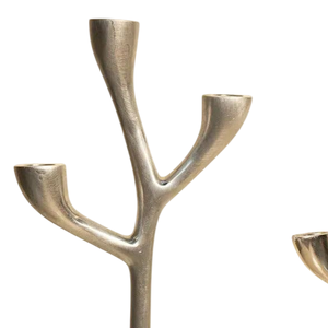 Elegante candelabro de alta calidad para decoración del hogar, portavelas con acabado dorado, hecho a mano en aluminio fundido, personalizado. - Product Image 3
