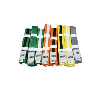 Cinturones de BJJ para niños 100% algodón con logo personalizado, cinturones de Jiu Jitsu brasileño con logo personalizado, tallas para adultos y niños en cinturones de BJJ - Product Image 1