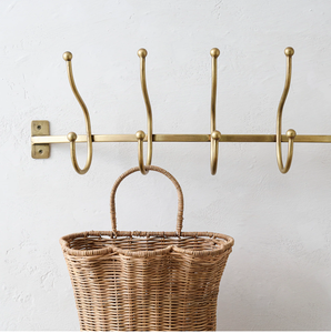 Colgador de gancho de latón dorado pulido con 3 ganchos de la mejor calidad para dormitorio, baño, puerta, para colgar abrigos y ropa. - Product Image 5