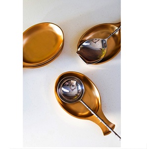Gold Metal Customized Spoon Rest Custom Color Handmade Eco-Friendly Dishwasher Safe <b>Microwave</b> Safe Oven Safe - Product Image 6