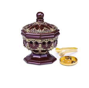 Quemador de Incienso Redondo Resistente de 11 Pulgadas, Quemador de Incienso de Carbón para Yoga, Spa, Aromaterapia, Oficina y Decoración del Hogar, Forma de Trofeo - Product Image 1