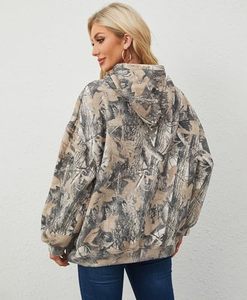 Sudadera con capucha OEM de invierno para mujer, de forro polar grueso, con estampado tie-dye y lavado ácido, estilo urbano y para exteriores, personalizada, B2B - Product Image 4
