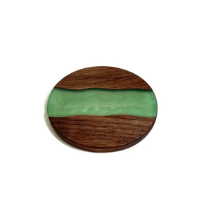 Handmade Luxury <b>Round</b> Eco-Friendly Resin Drink <b>Mat</b> - Product Image 1
