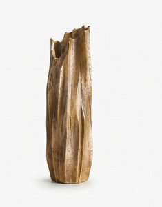 Vase à fleurs moderne en métal doré, texture rocheuse luxueuse, centre de table décoratif, récipient décoratif pour la maison, l'hôtel, vente en gros - Product Image 1