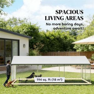 Cuccia e Gabbia Premium per Cani da Esterno in Argento - Product Image 3