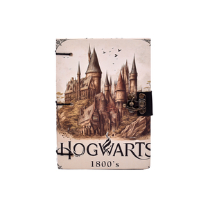 สมุดบันทึกทำมือลายปราสาทสไตล์โกธิคโบราณ A5 พร้อมกุญแจล็อค |   สมุดบันทึกแฟนตาซีแบบเป็นมิตรกับสิ่งแวดล้อม 200 หน้า พิมพ์สองหน้า - Product Image 3