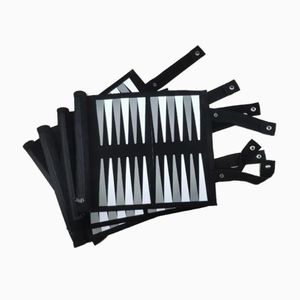New Design Customized Luxury PU Leather <b>Backgammon</b> Roll Up Checkers Set Travel <b>Backgammon</b> Roll Chess Game - Product Image 1