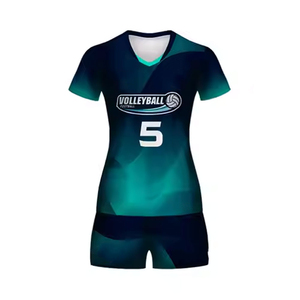 Men <b>Volleyball</b> Uniform Custom Performance Jersey Shorts Team Kit OEM Private Label Player Name Front Logo - Product Image 2