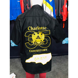 Camisa Negra Personalizada Shriners – Bordado “I Am Our Mystic Temple 2002” Regalia Masónica - Product Image 5