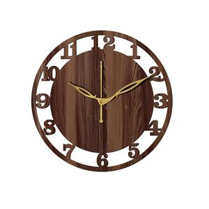 Horloge murale décorative silencieuse élégante en bois MDF moderne pour salon, chambre à coucher, bureau - Product Image 1